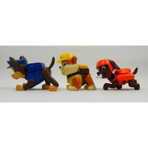 Paw Patrol Action Figures Marshall Rubble Zuma Chase Spin Master Lot of 3 - Picture 4 of 12